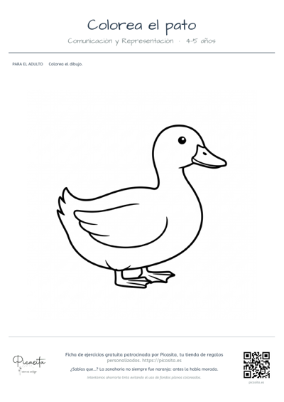 Vista previa: Colorea el pato