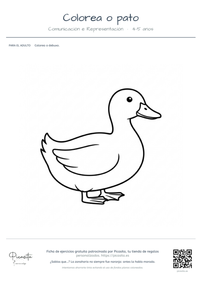 Vista previa: Colorea o pato