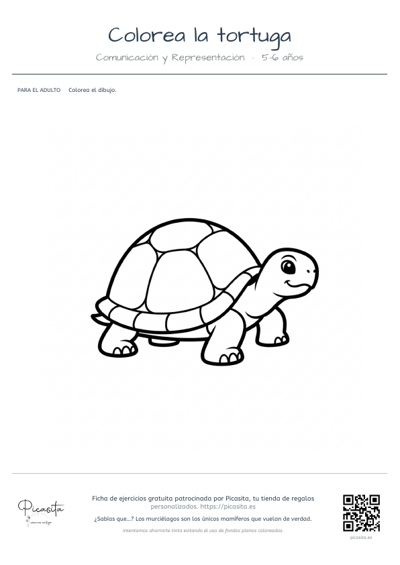 Vista previa: Colorea la tortuga