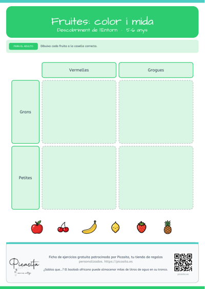 Vista previa: Fruites: color i mida