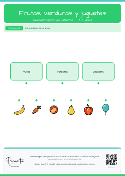 Vista previa: Frutas, verduras y juguetes