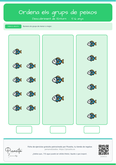 Vista previa: Ordena els grups de peixos