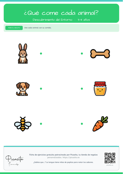 Vista previa: ¿Qué come cada animal?