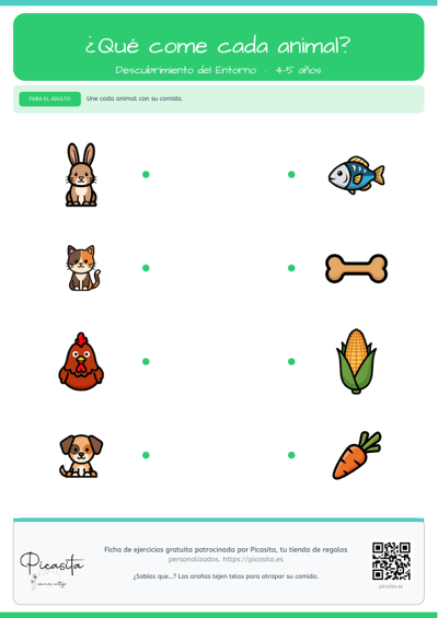 Vista previa: ¿Qué come cada animal?